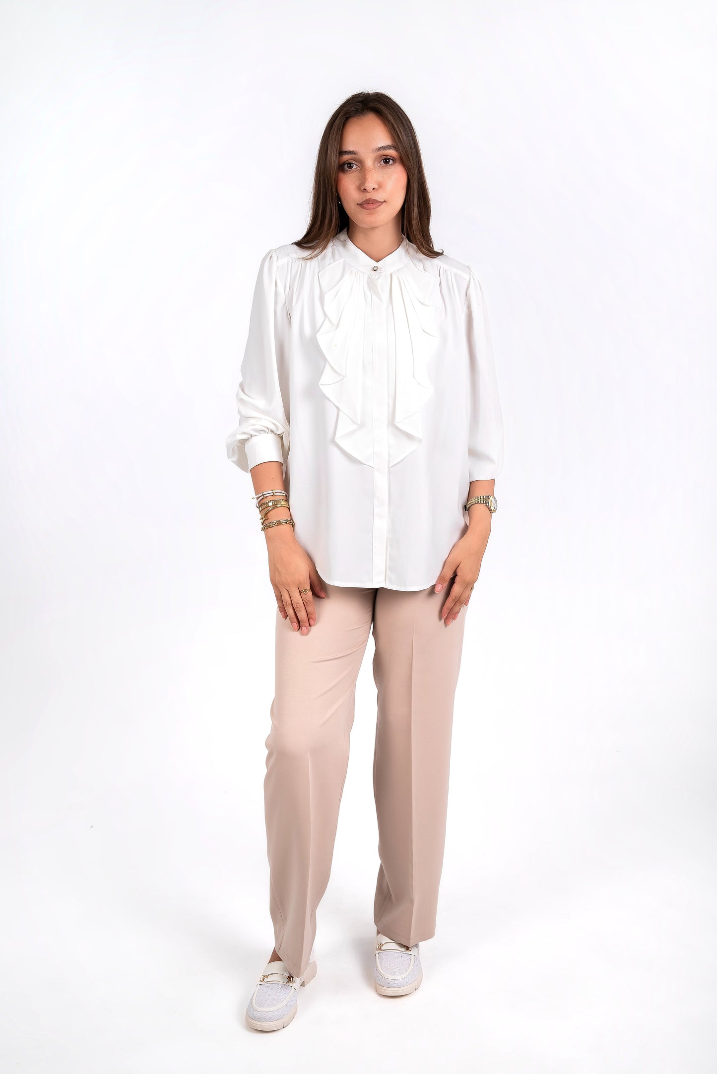 The Flowy Blouse - In White