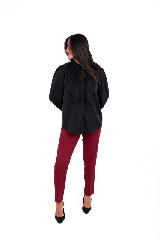 The Flowy Blouse - In Black