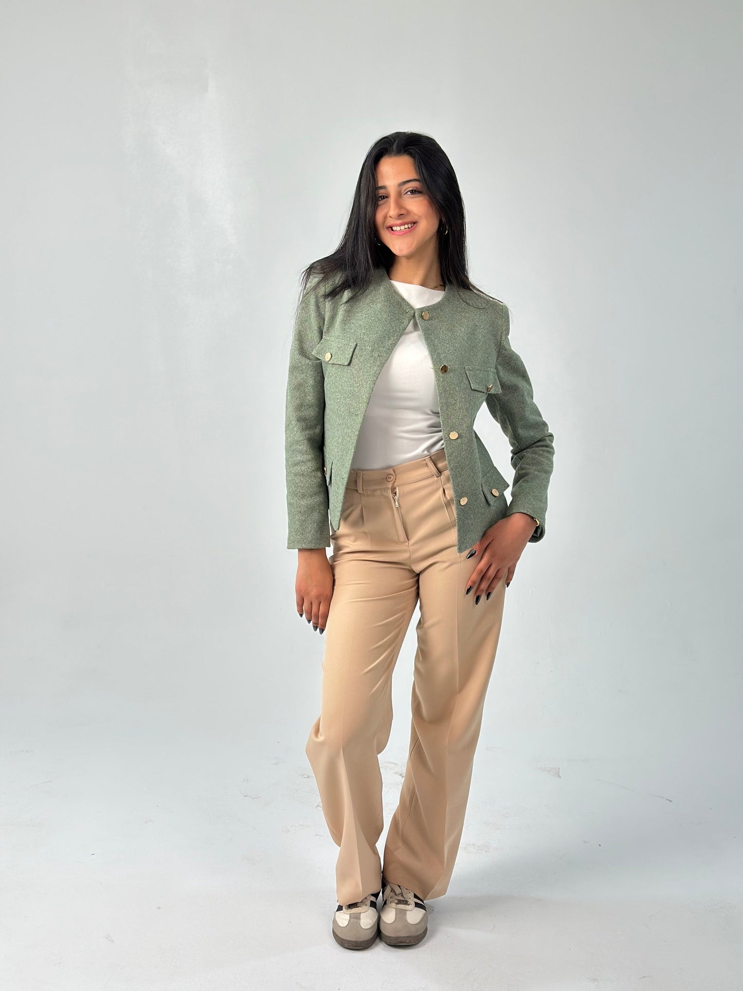 Wool Jacket - In Olive