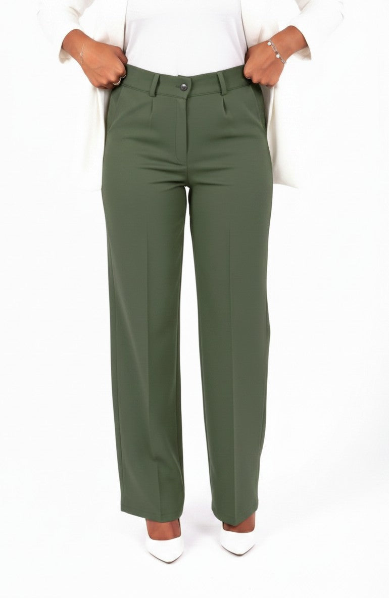 Straight Pants - In Olive