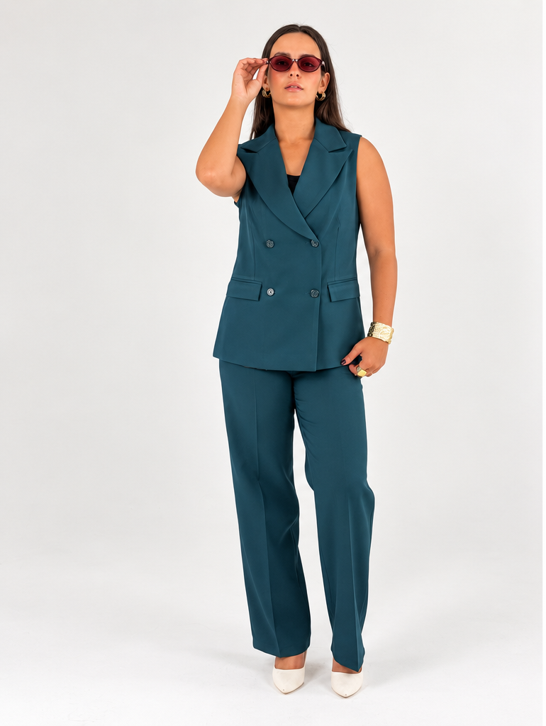 Women’s Crossover Vest – Teal