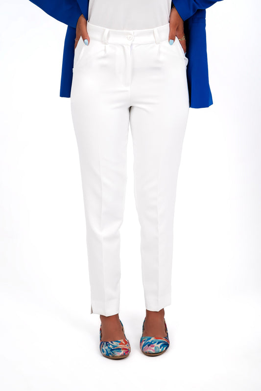 Slim Fit Pants - In White