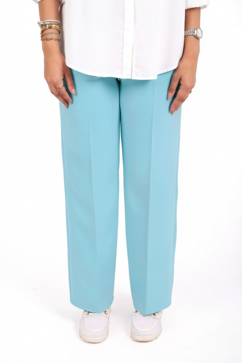 Straight Pants - In Baby Blue
