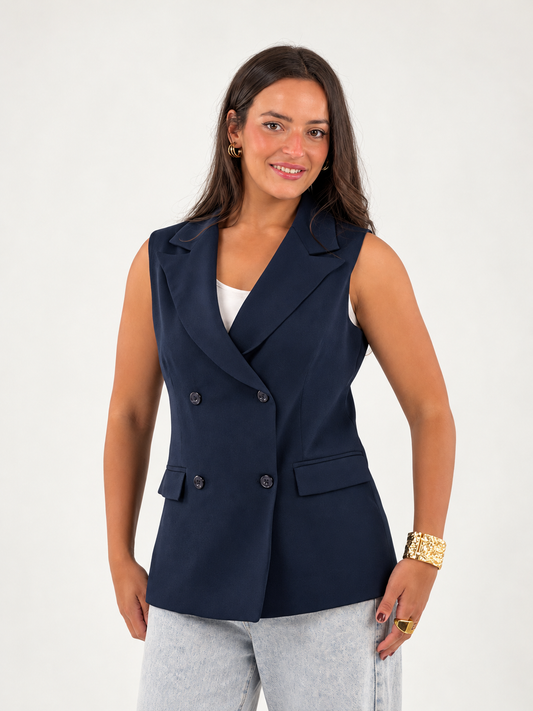 Women’s Crossover Vest – Navy