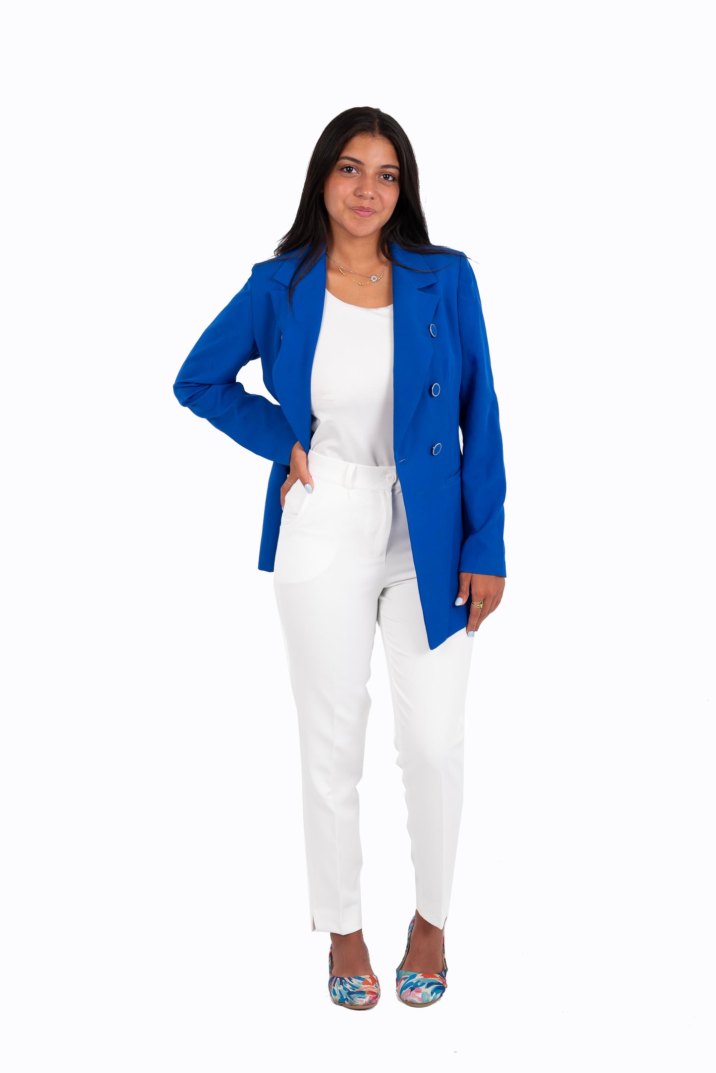Slim Fit Pants - In White