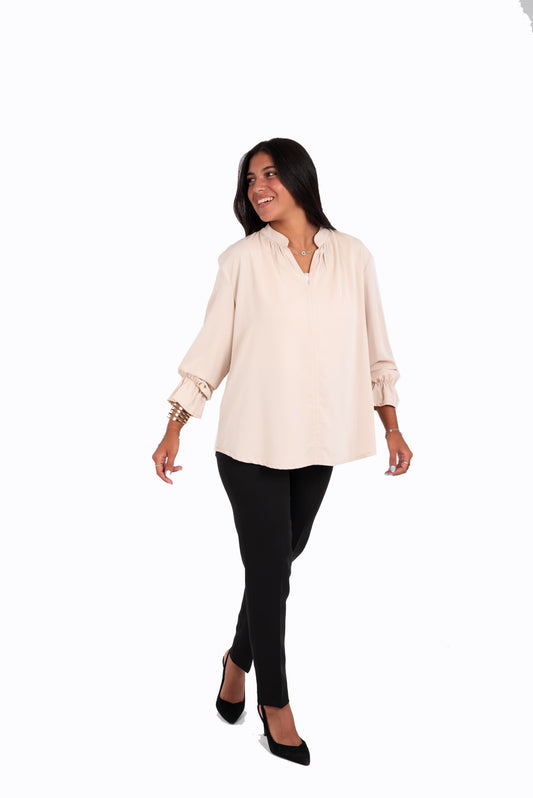 The Soft Blouse - in beige