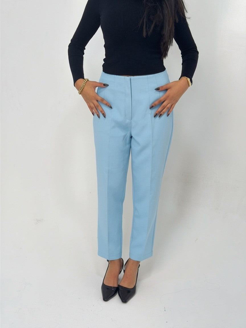 Signature Slim Fit Pants - In Baby blue