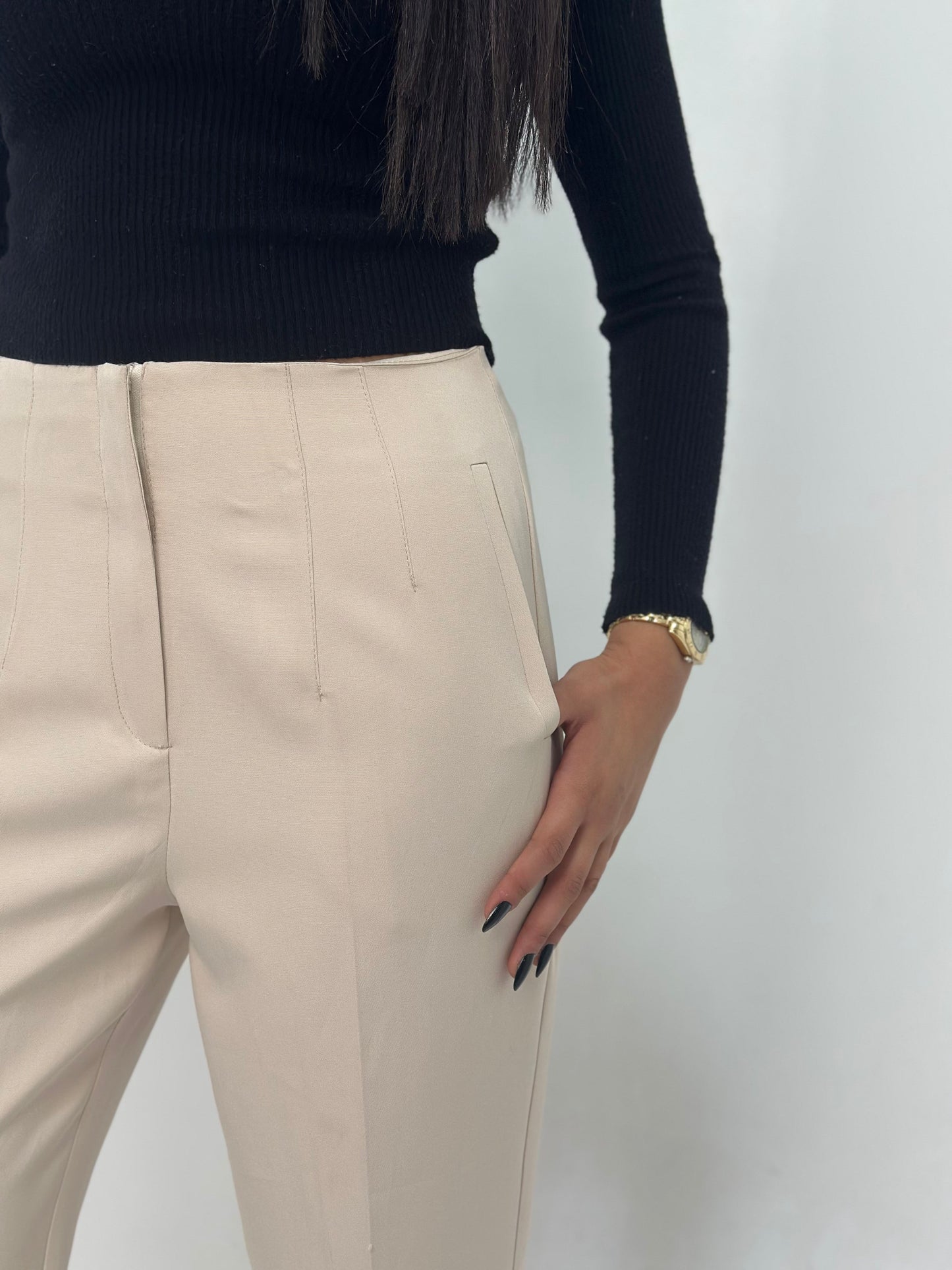 Signature Slim Fit Pants - In Light Beige