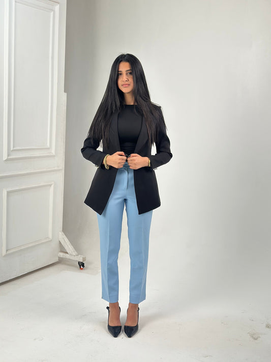 Slim Fit Pants - In Baby Blue