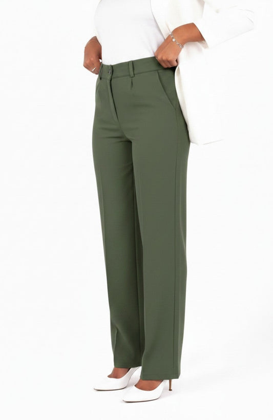 Straight Pants - In Olive