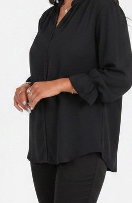 The Soft Blouse - in black