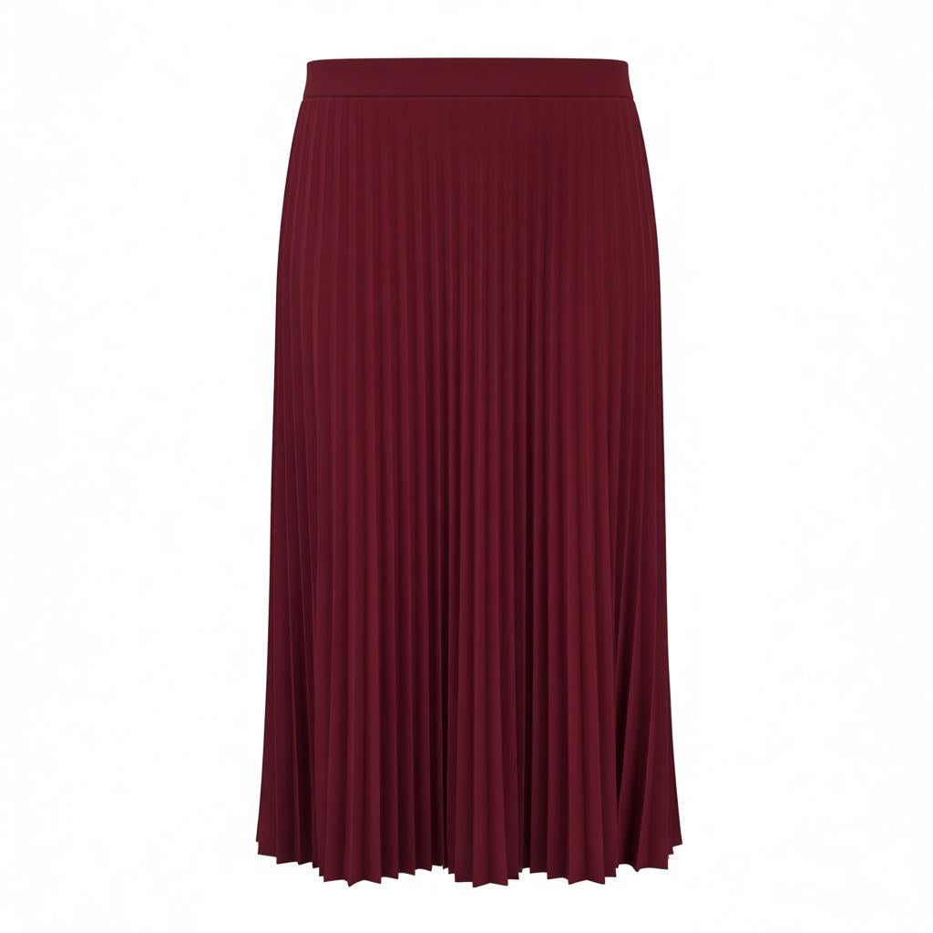 Pleated Skirt - In Burgundy