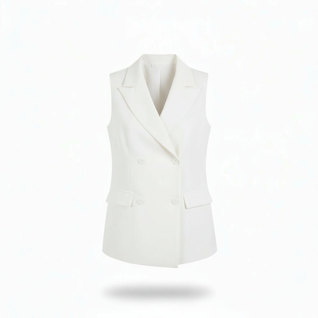 Crossover Vest - In White
